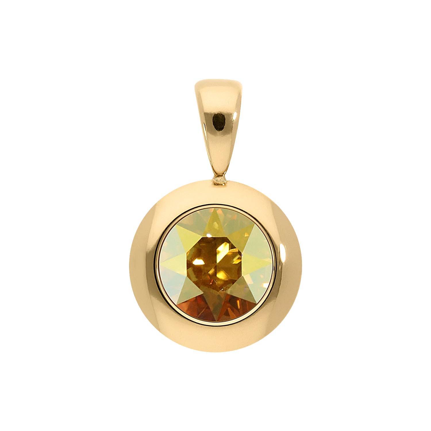 Tondo Anhänger 13 mm - Gold metallic sunshine