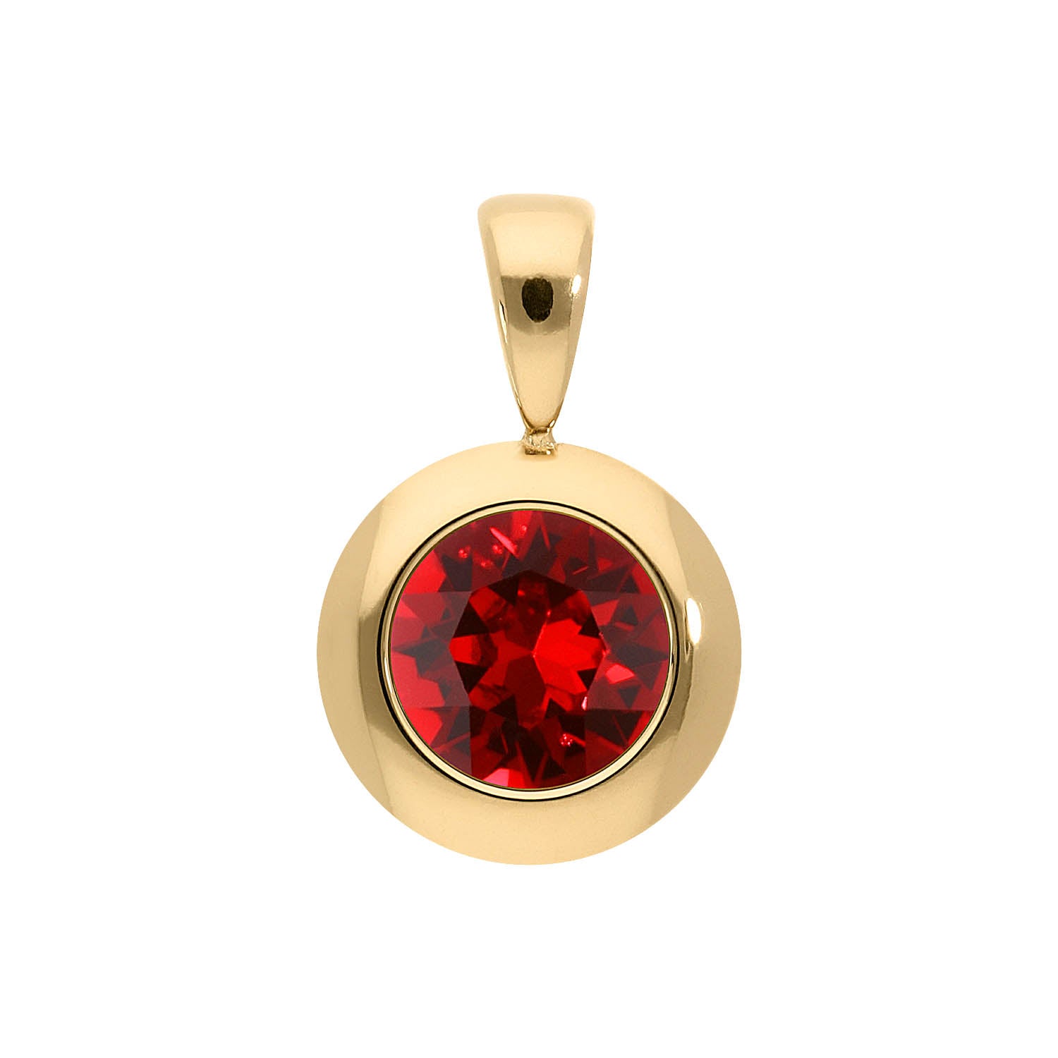 Tondo Anhänger 13 mm - Gold scarlet