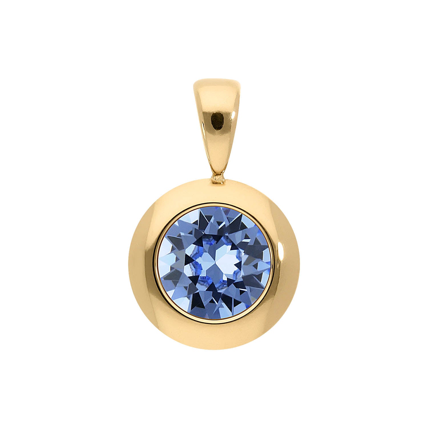 Tondo Anhänger 13 mm - Gold light sapphire