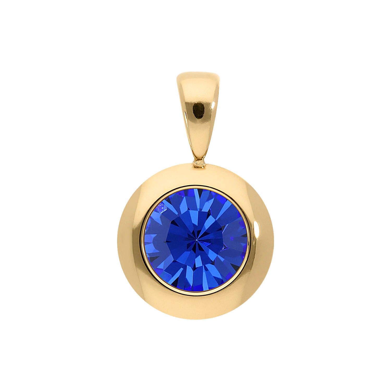 Tondo Anhänger 13 mm - Gold sapphire