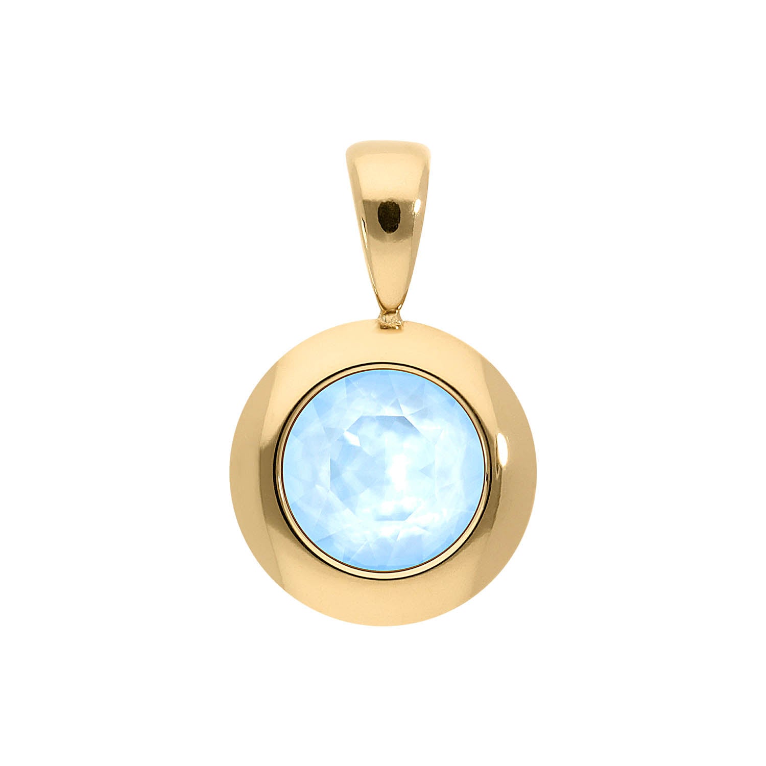 Tondo Anhänger 13 mm - Gold crystal sky ignite
