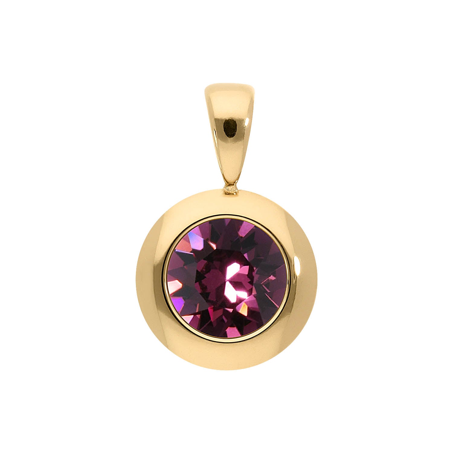 Tondo Anhänger 13 mm - Gold amethyst