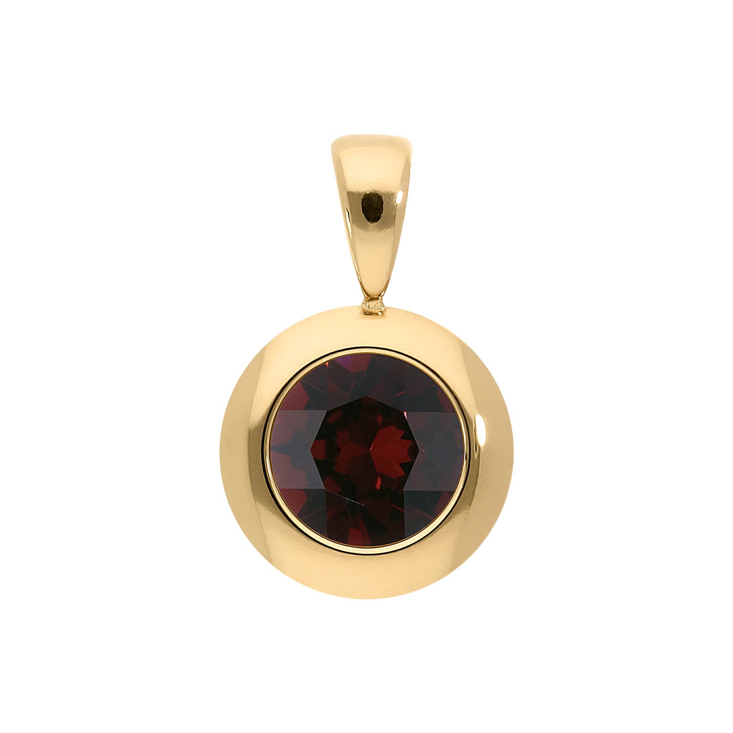 Tondo Anhänger 13 mm - Gold Burgundy