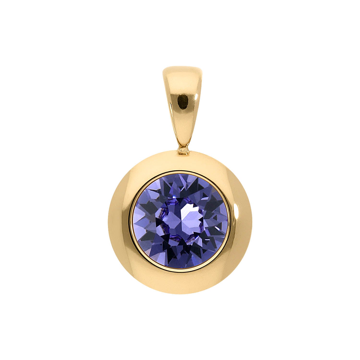 Tondo Anhänger 13 mm - Gold tanzanite
