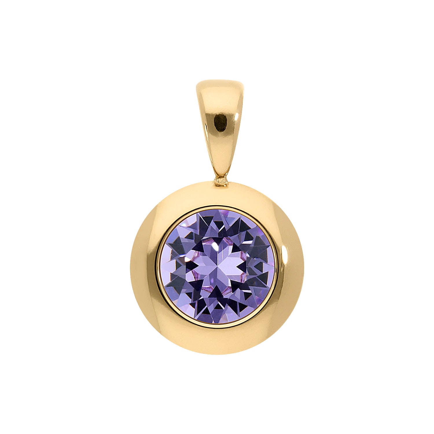 Tondo Anhänger 13 mm - Gold Violet