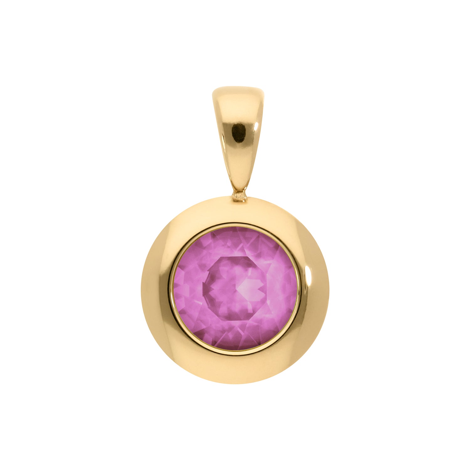 Tondo Anhänger 13 mm - Gold Crystal Orchid Ignite