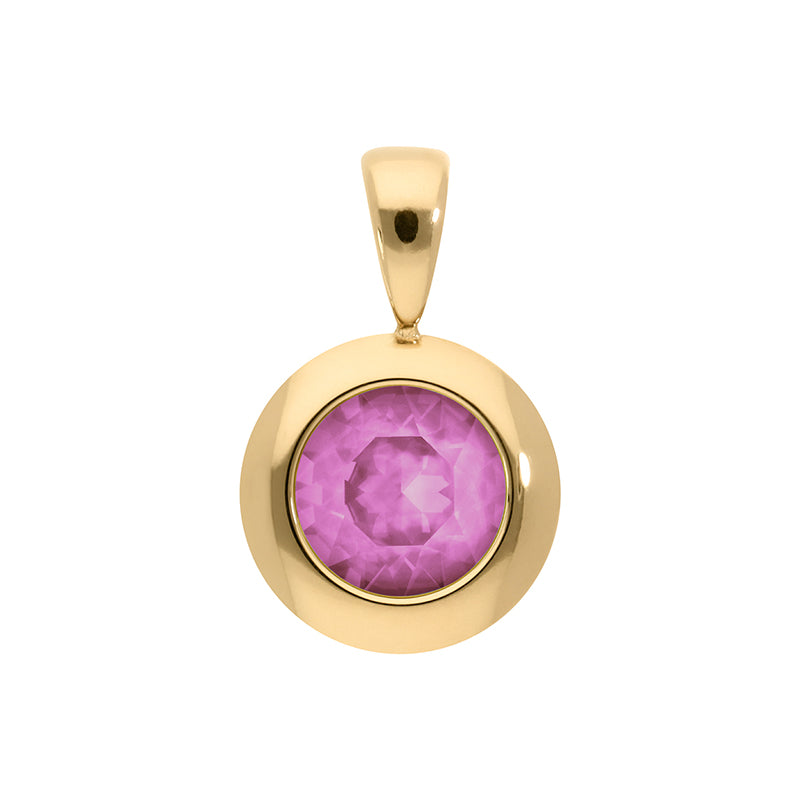 Tondo Anhänger 13 mm - Gold Crystal Orchid Ignite
