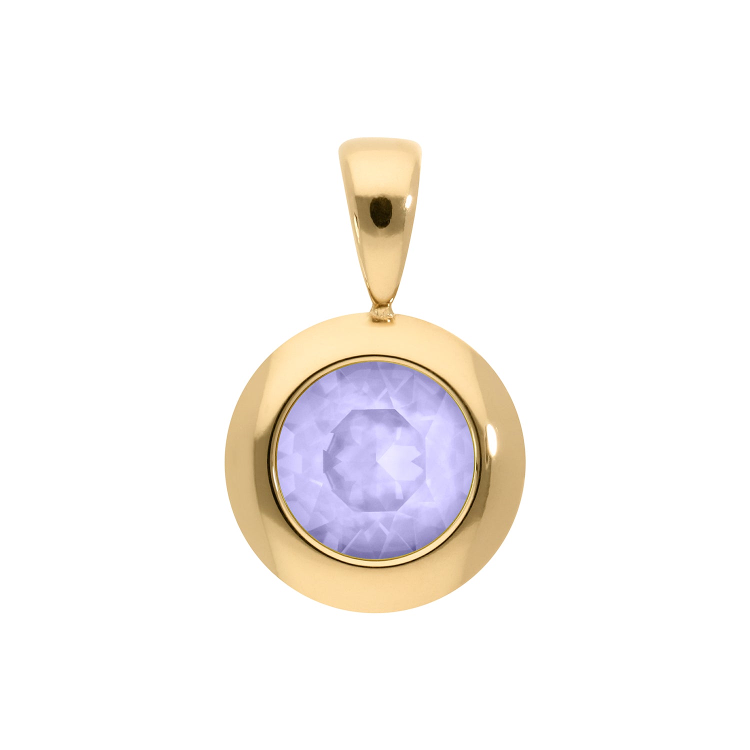 Tondo Anhänger 13 mm - Gold Crystal Purple Ignite