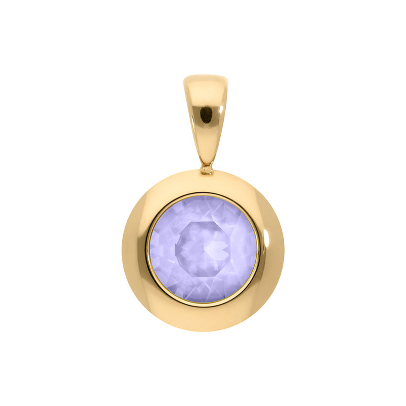 Tondo Anhänger 13 mm - Gold Crystal Purple Ignite