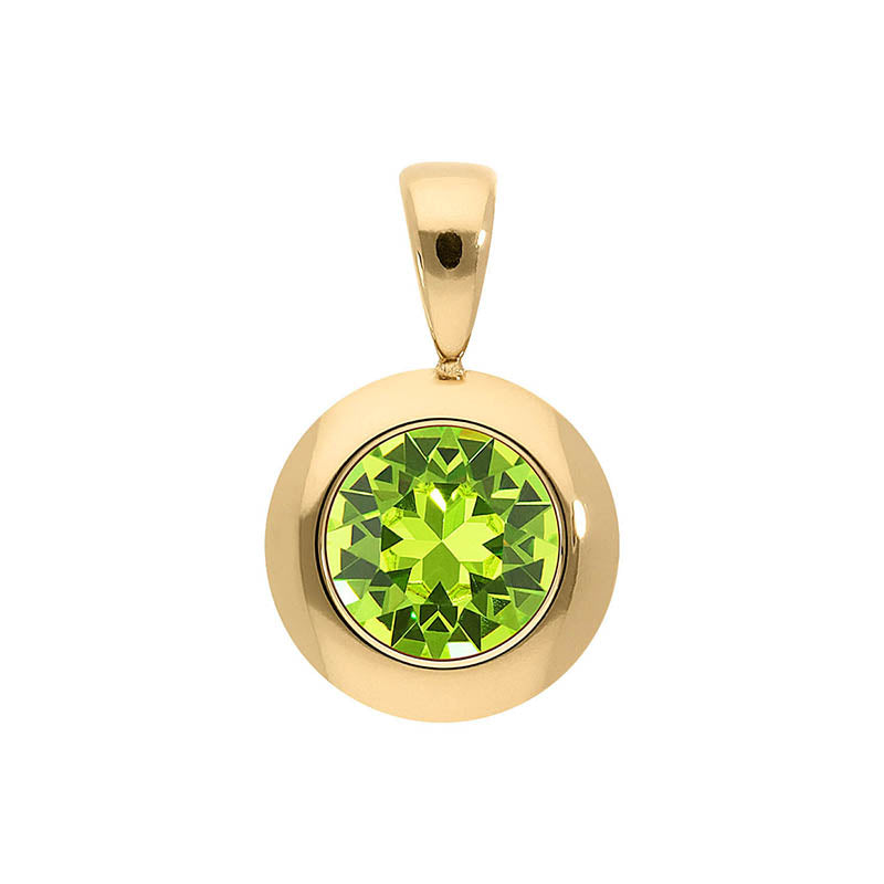 Tondo Anhänger 13 mm - Gold Citrus Green