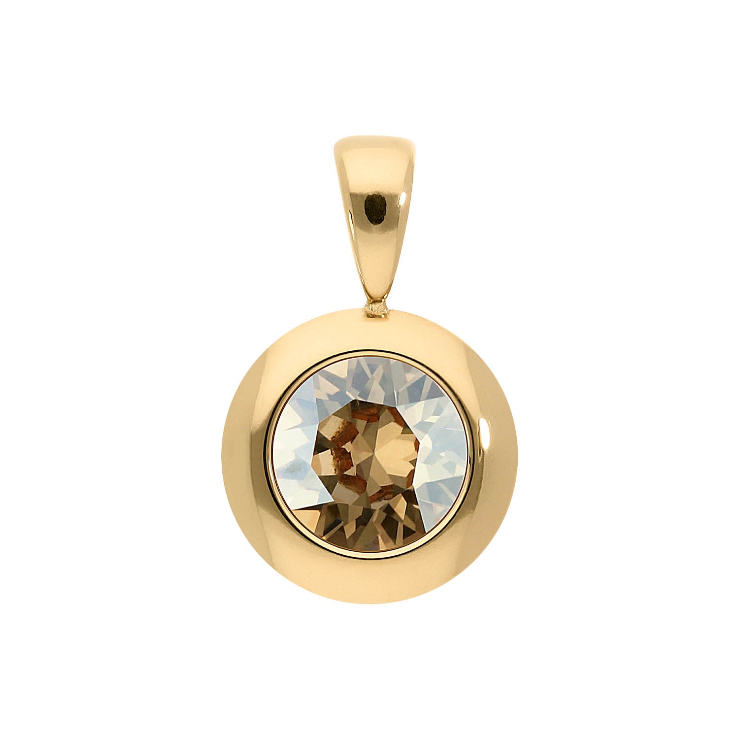 Tondo Anhänger 13 mm - Gold golden shadow