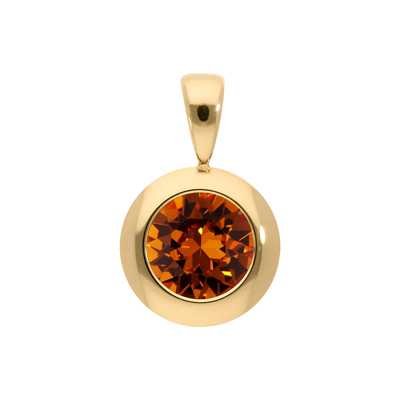 Tondo Anhänger 13 mm - Gold Smoked Topaz