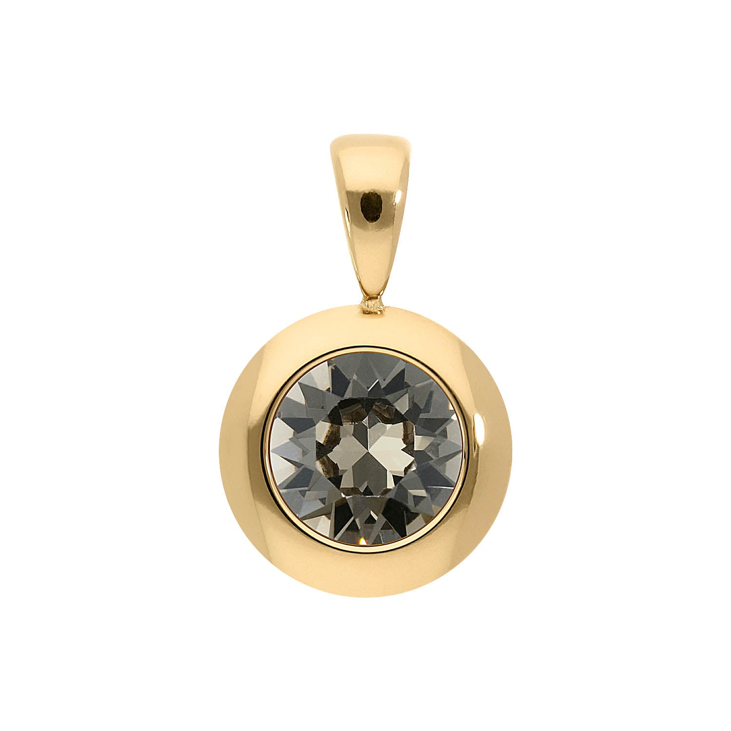 Tondo Anhänger 13 mm - Gold Greige