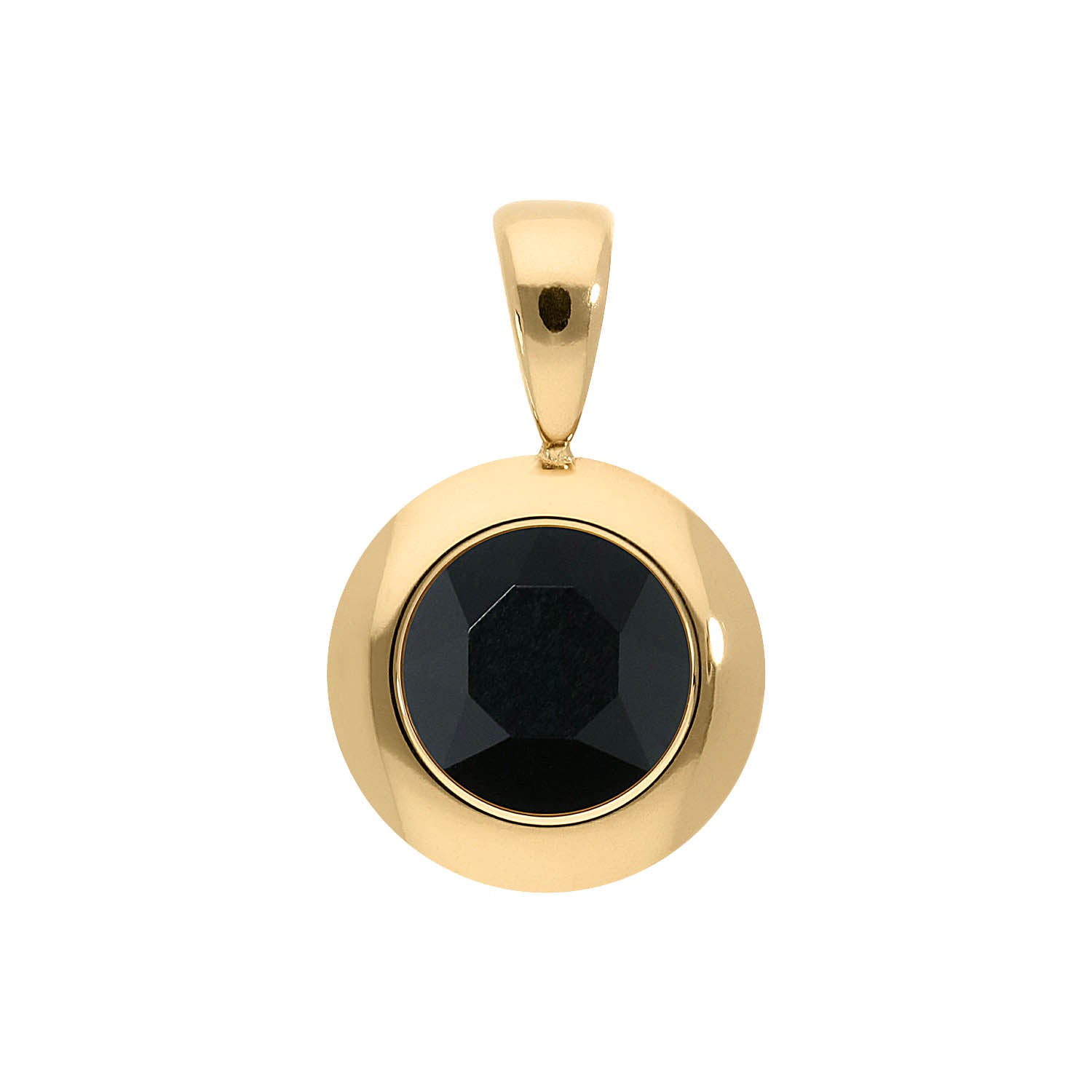 Tondo Anhänger 13 mm - Gold jet