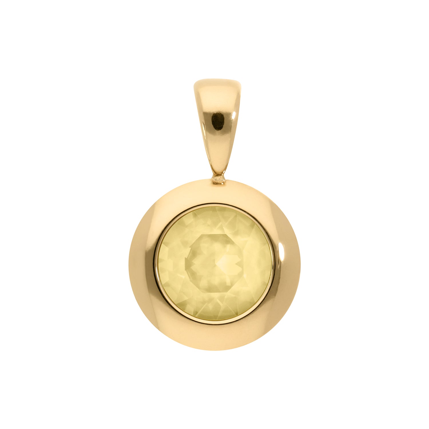 Tondo Anhänger 13 mm - Gold Recreated Dark Jonquil