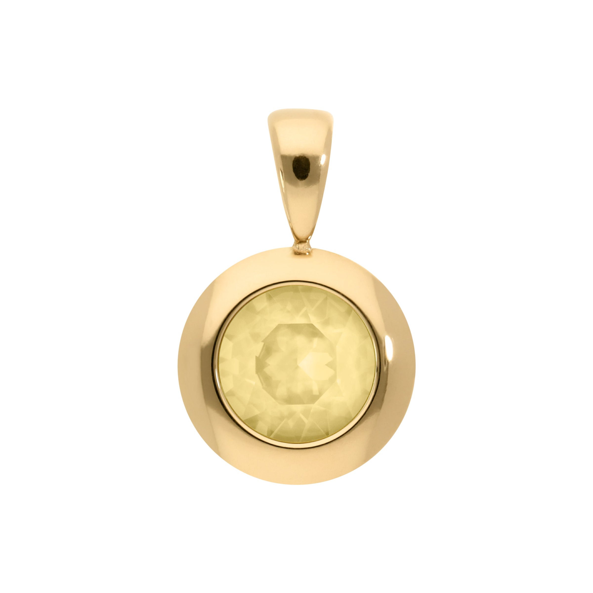 Tondo Anhänger 13 mm - Gold Recreated Dark Jonquil