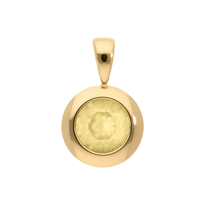 Tondo Anhänger 13 mm - Gold Recreated Dark Jonquil