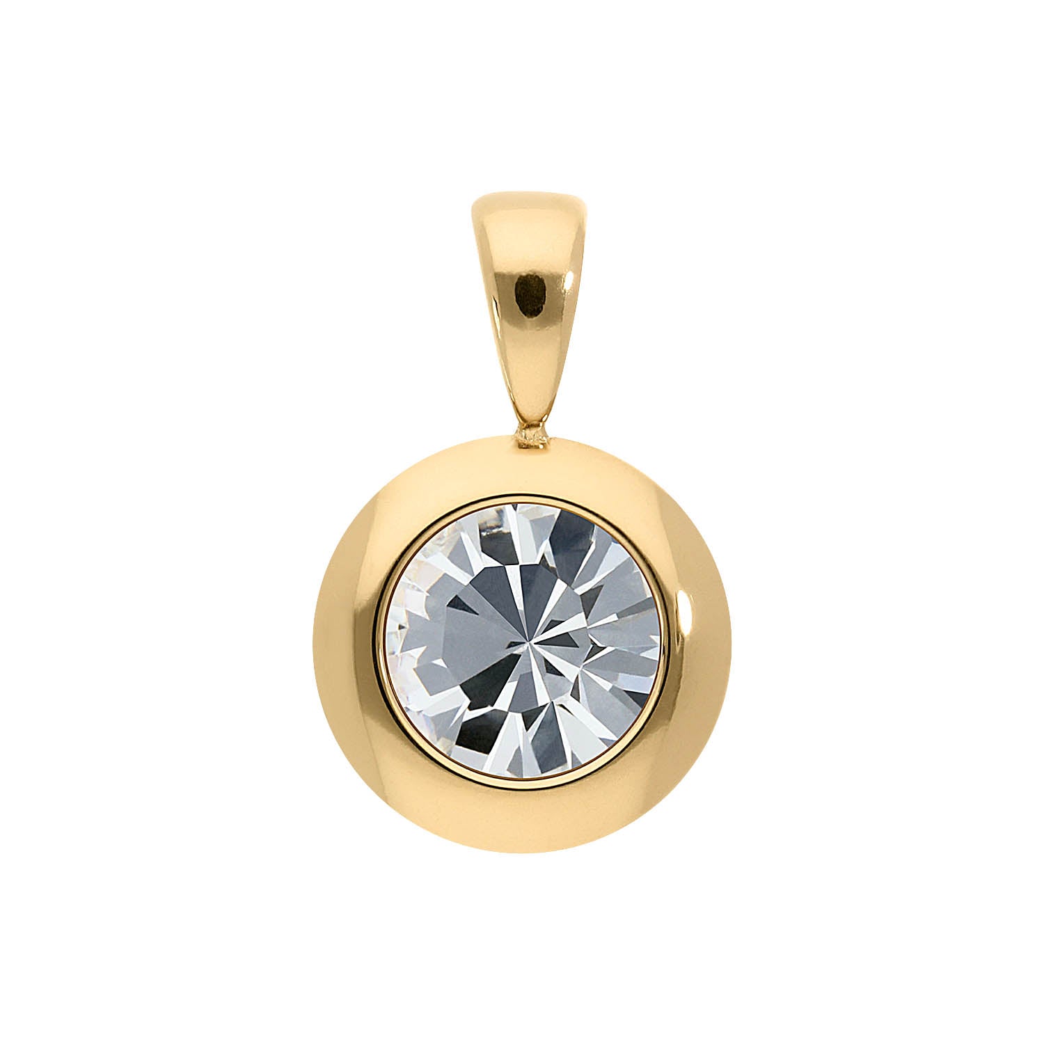 Tondo Anhänger 13 mm - Gold crystal