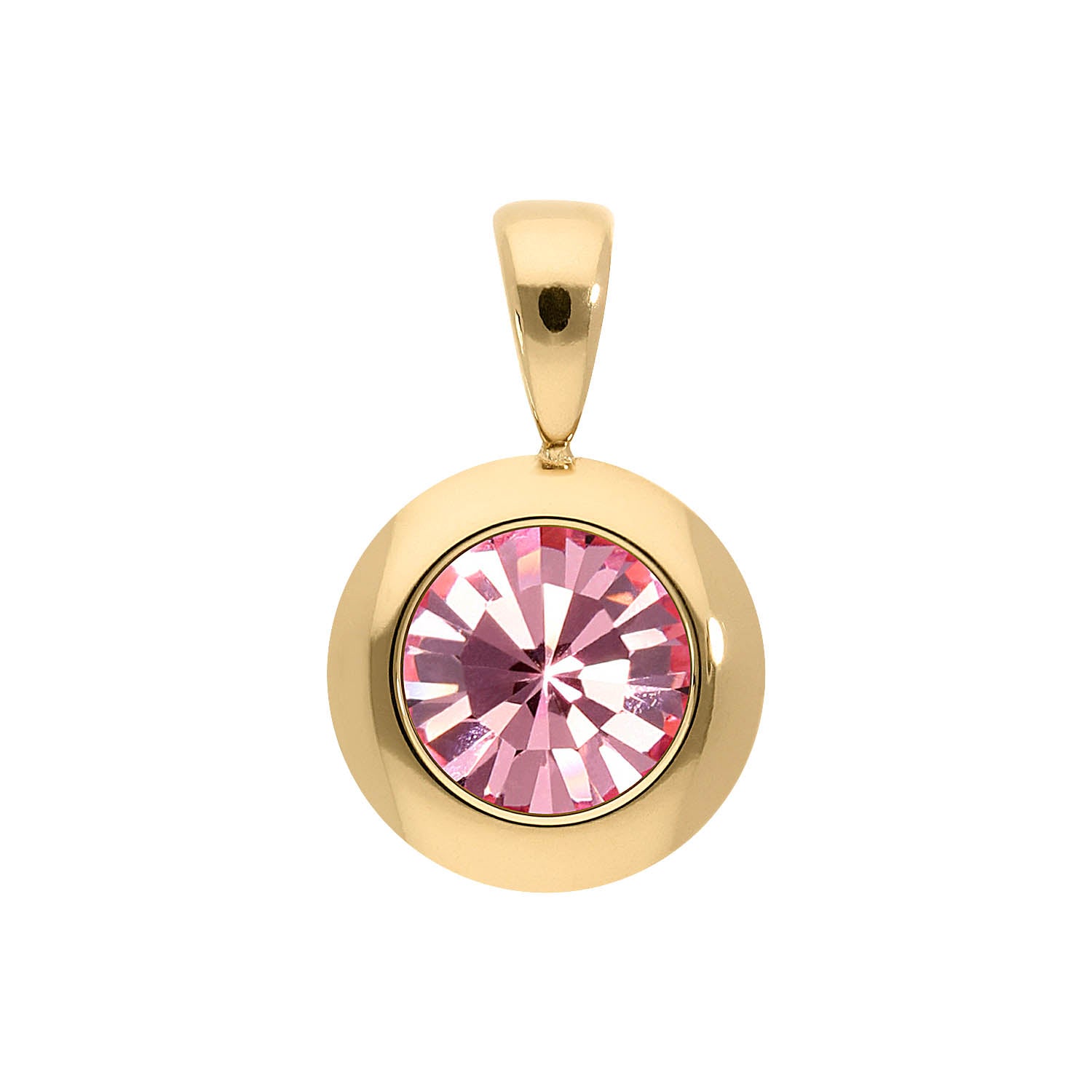 Tondo Anhänger 13 mm - Gold Light Rose