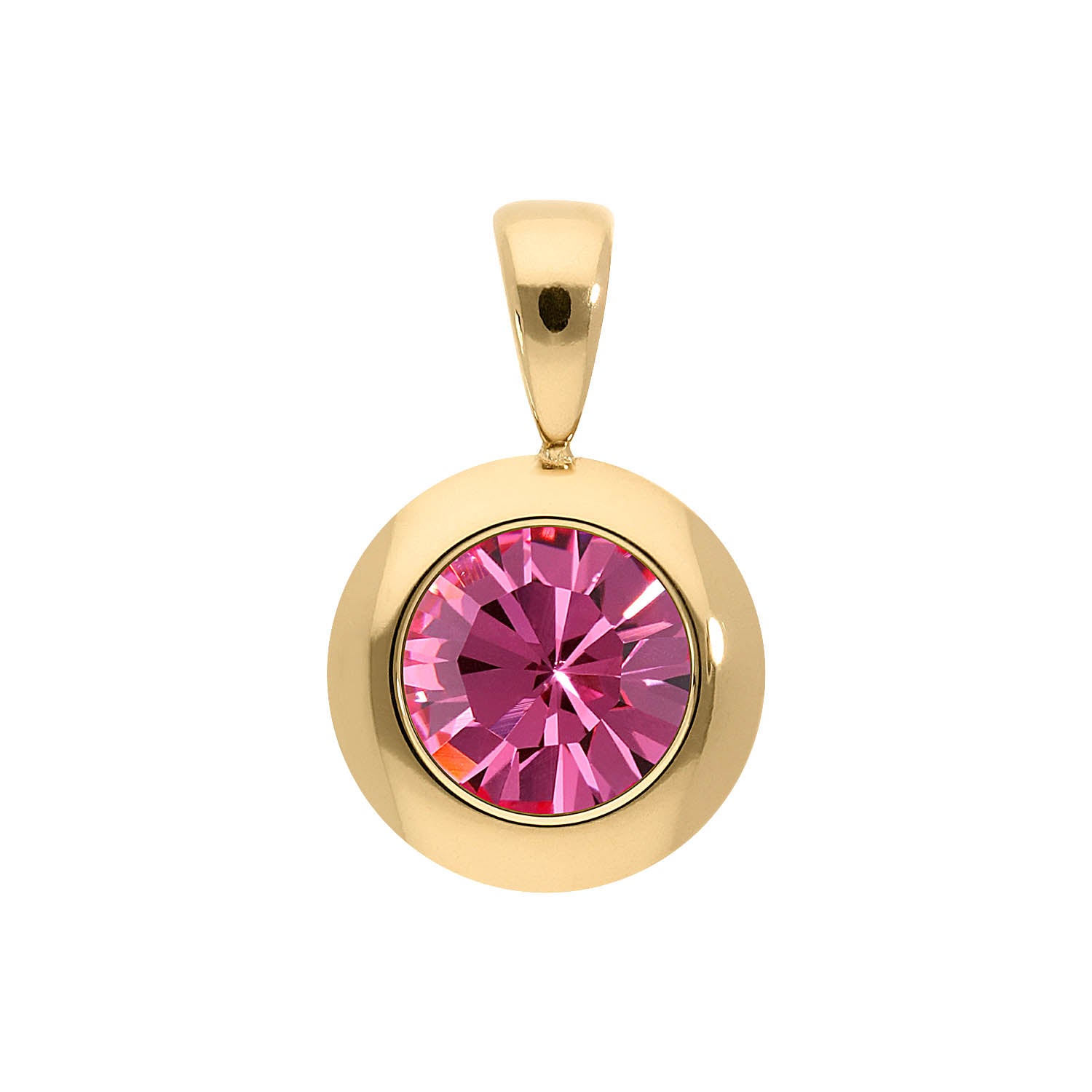 Tondo Anhänger 13 mm - Gold rose