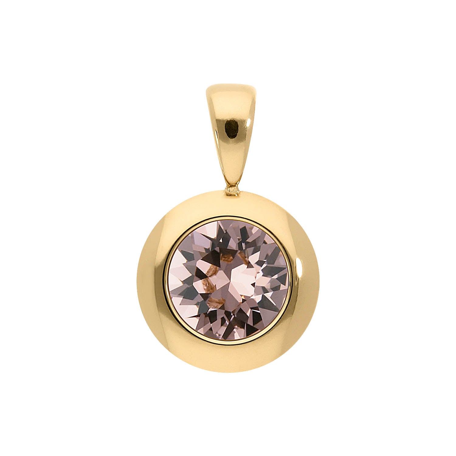 Tondo Anhänger 13 mm - Gold vintage rose