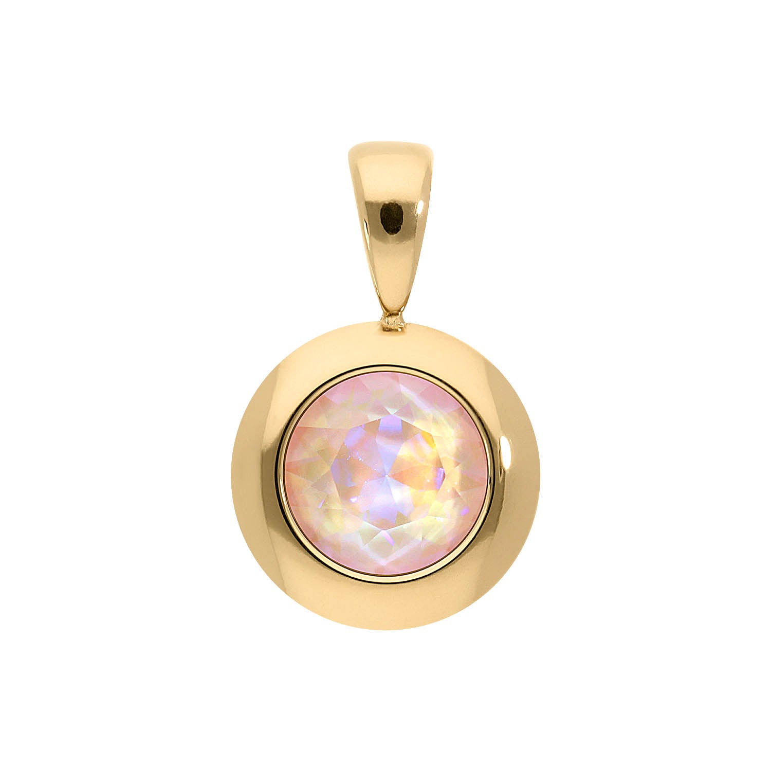 Tondo Anhänger 13 mm - Gold dusty pink delite
