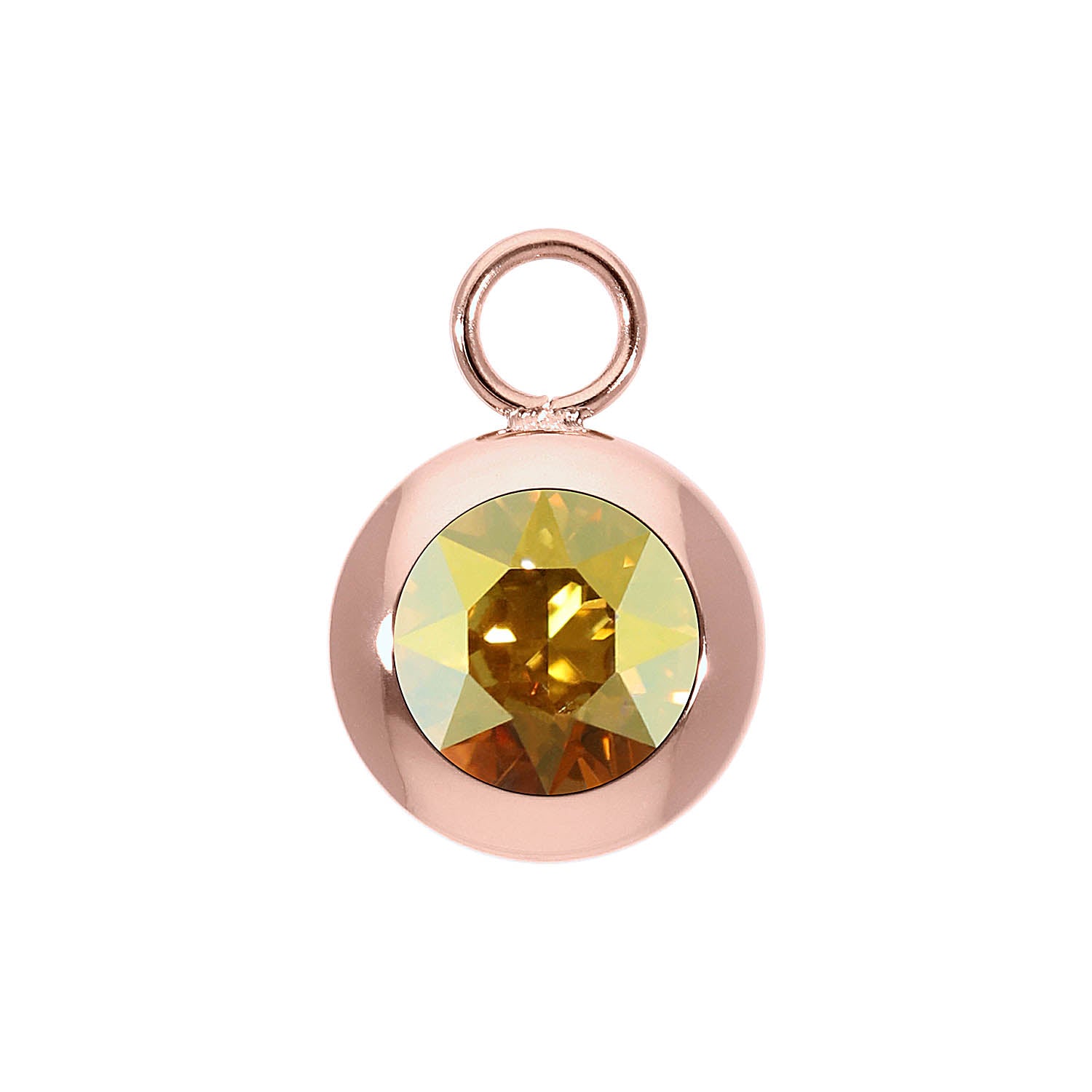 Tondo Charm 13 mm - Roségold metallic sunshine