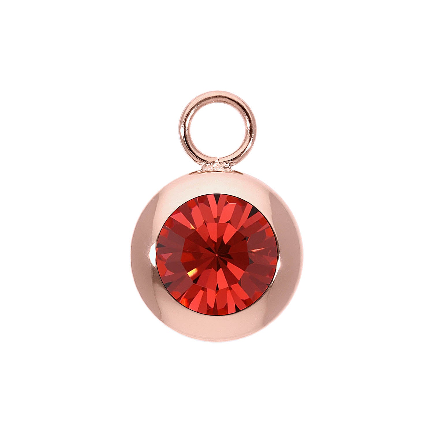 Tondo Charm 13 mm - Roségold padparadscha