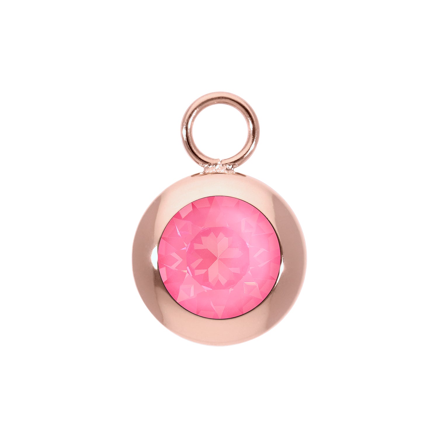 Tondo Charm 13 mm - Roségold Crystal Dahlia Ignite