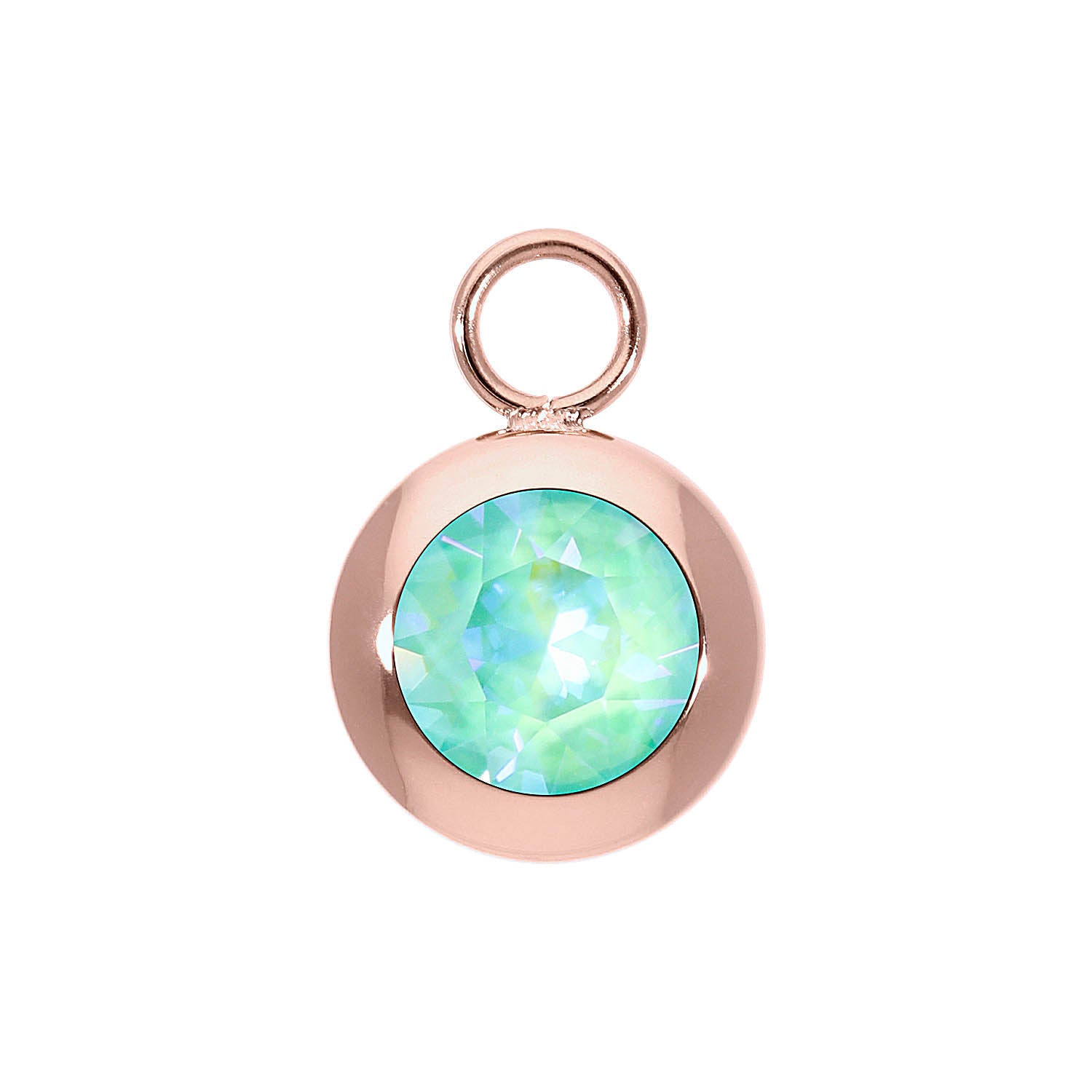 Tondo Charm 13 mm - Roségold silky sage delite