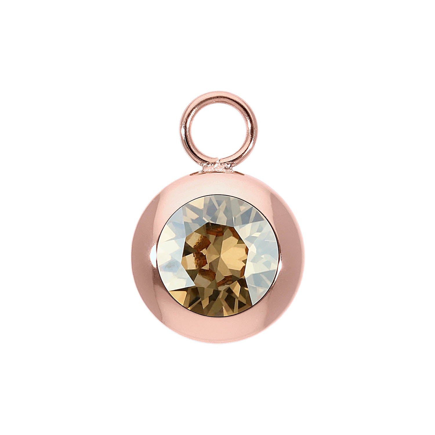 Tondo Charm 13 mm - Roségold golden shadow