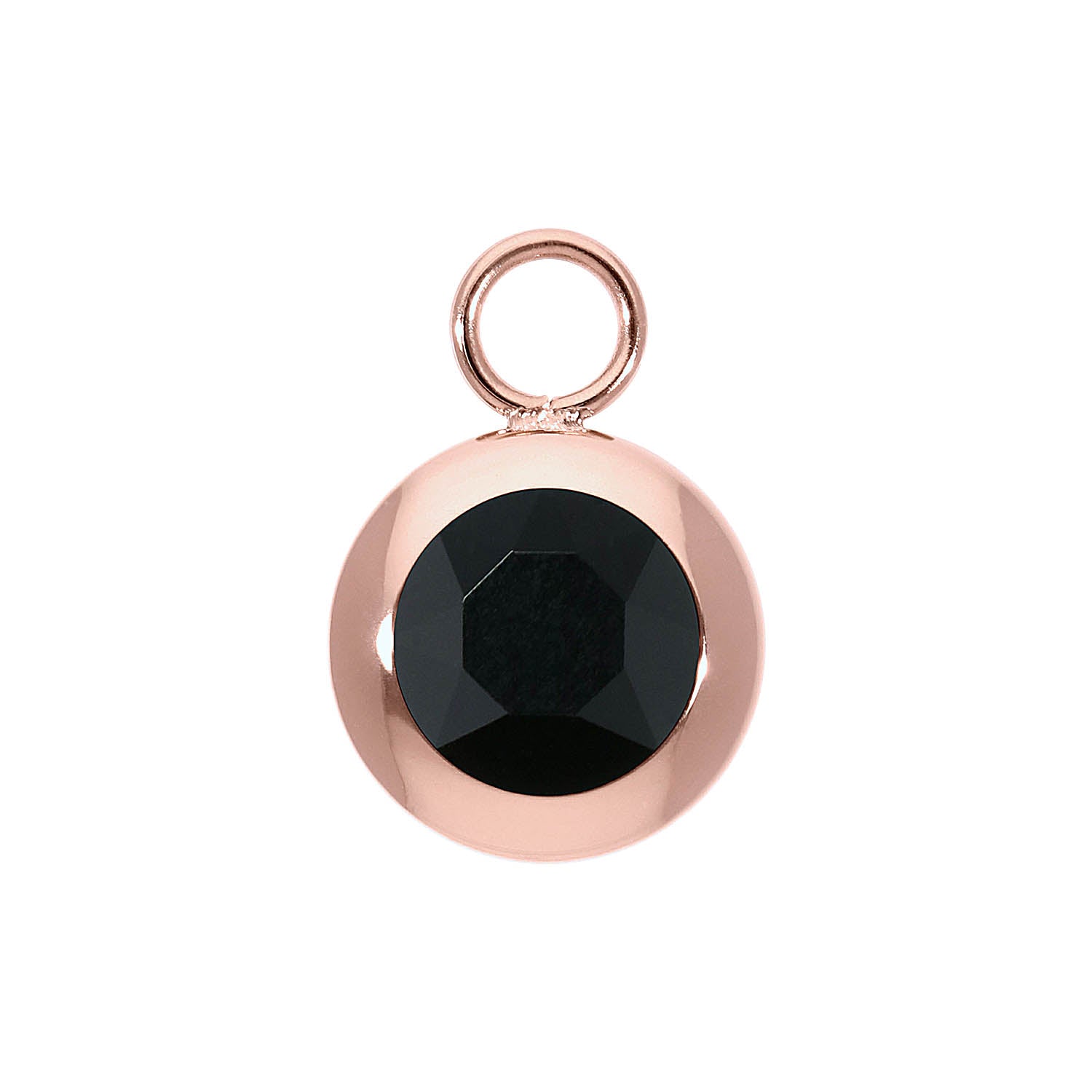 Tondo Charm 13 mm - Roségold jet