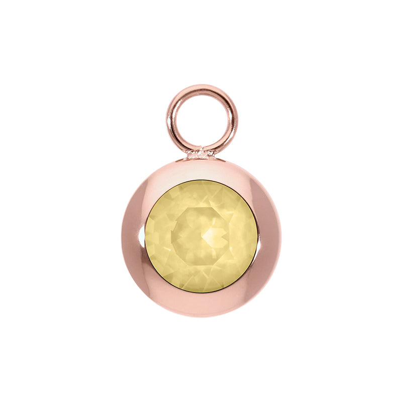 Tondo Charm 13 mm - Roségold Recreated Dark Jonquil