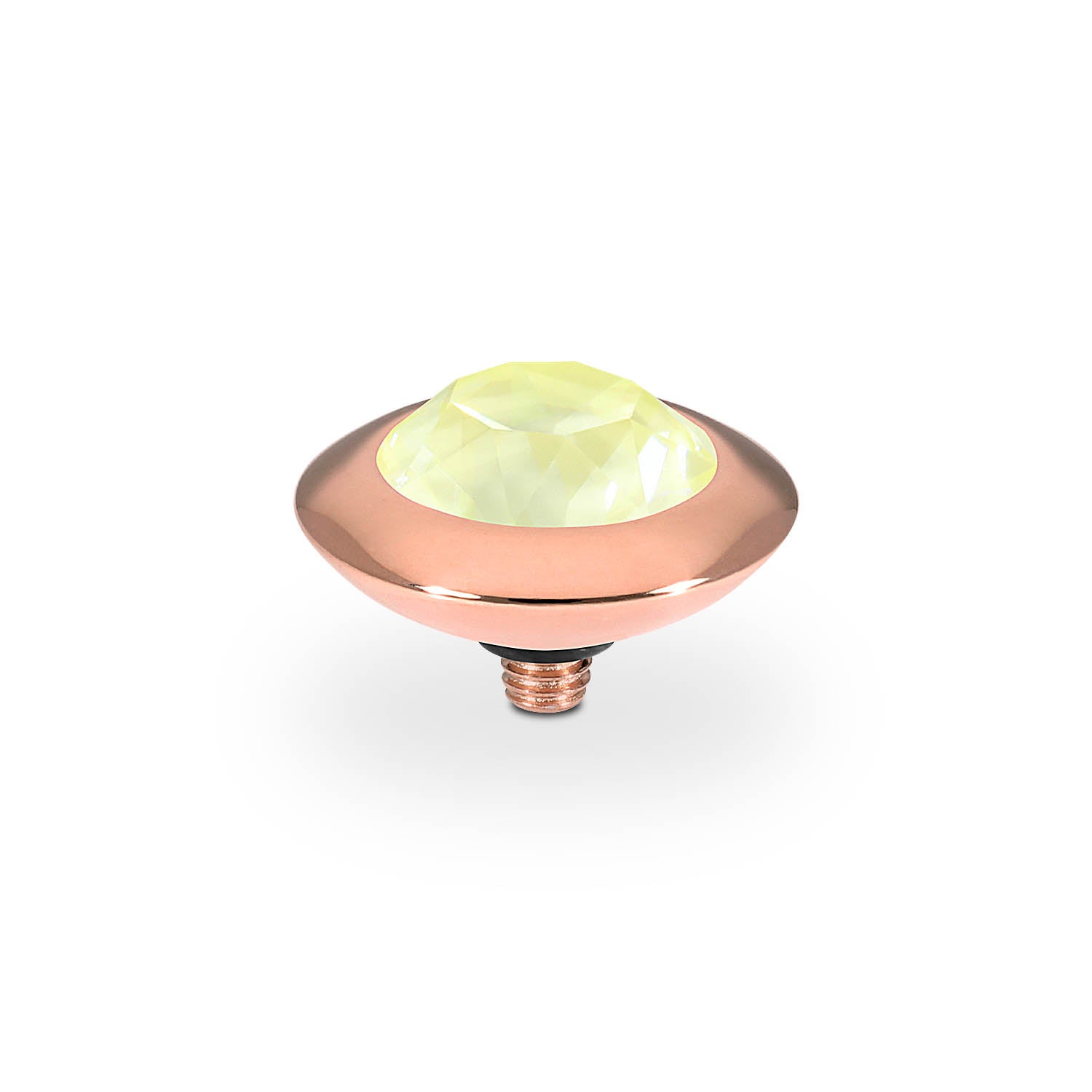 Tondo Top 13 mm - Roségold crystal soft yellow ignite
