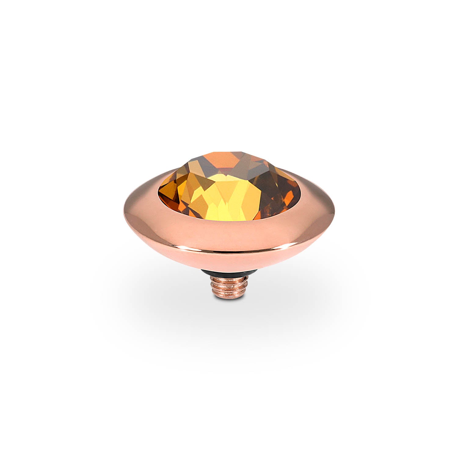 Tondo Top 13 mm - Roségold light amber