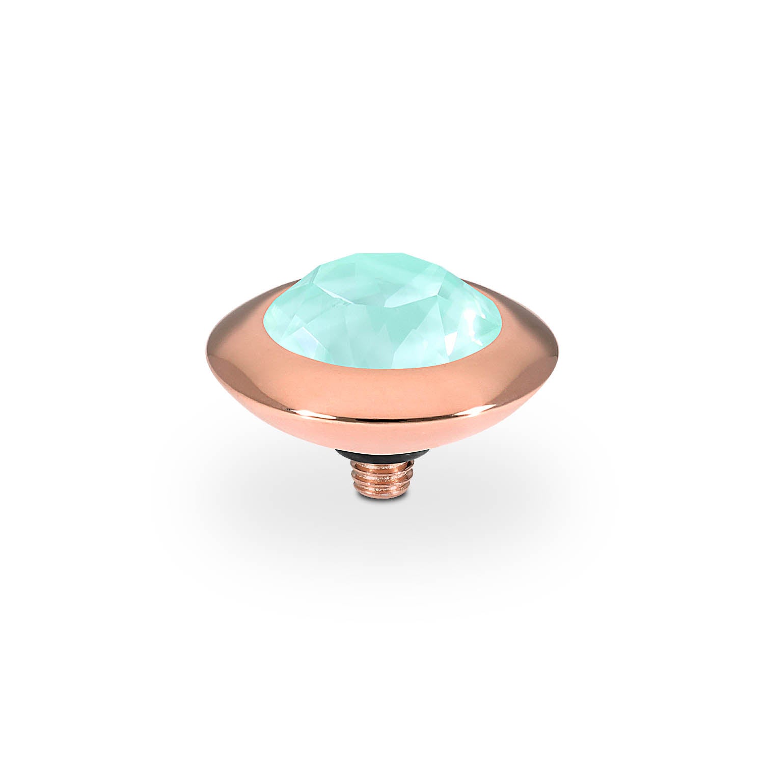 Tondo Top 13 mm - Roségold crystal soft mint ignite