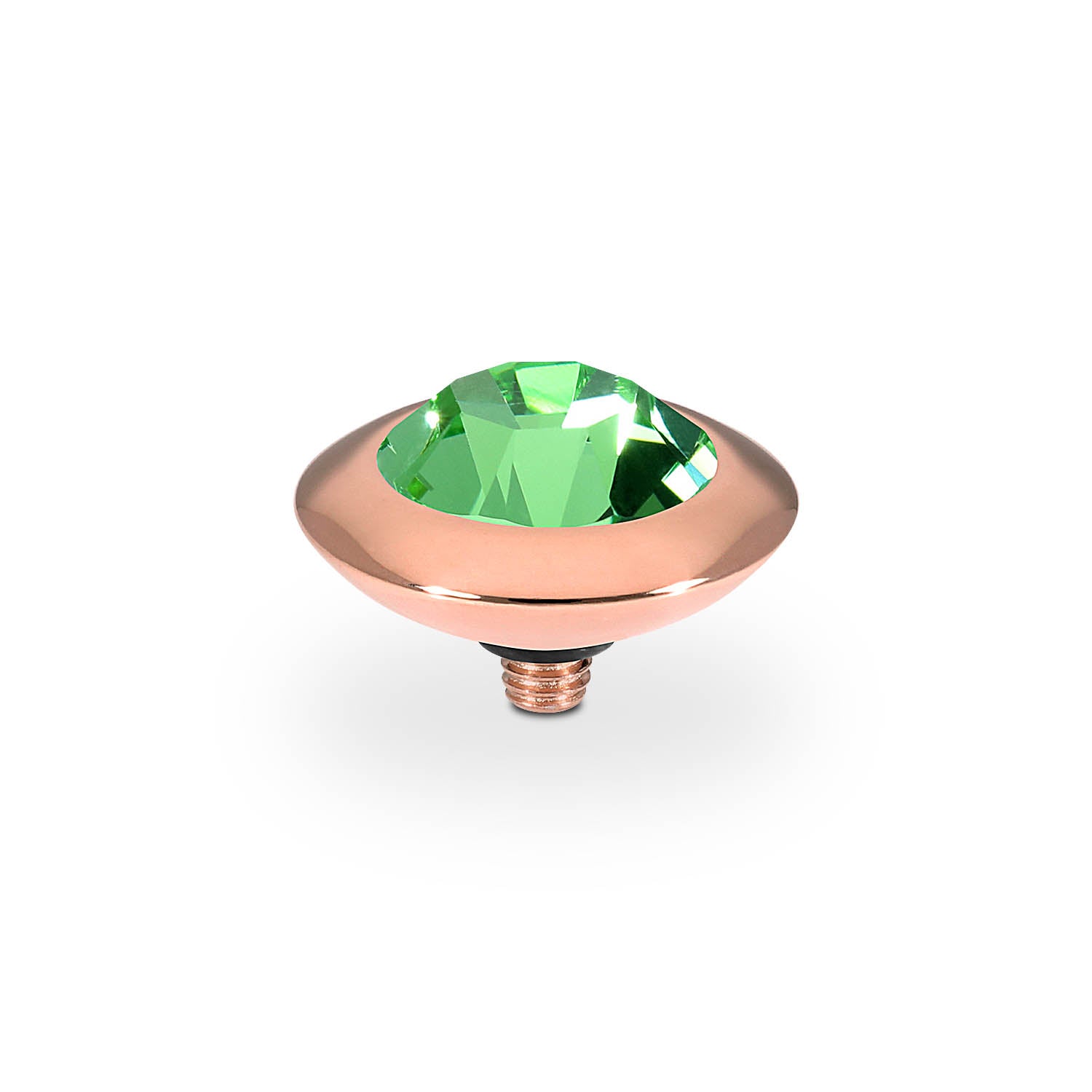 Tondo Top 13 mm - Roségold peridot