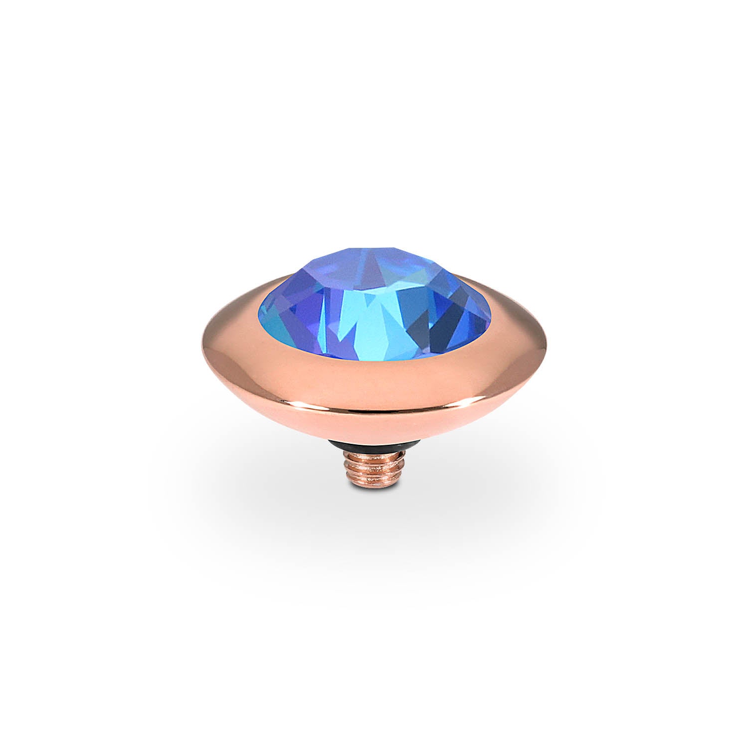 Tondo Top 13 mm - Roségold royal blue delite