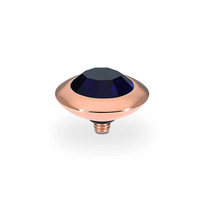 Tondo Top 13 mm - Roségold Dark Indigo