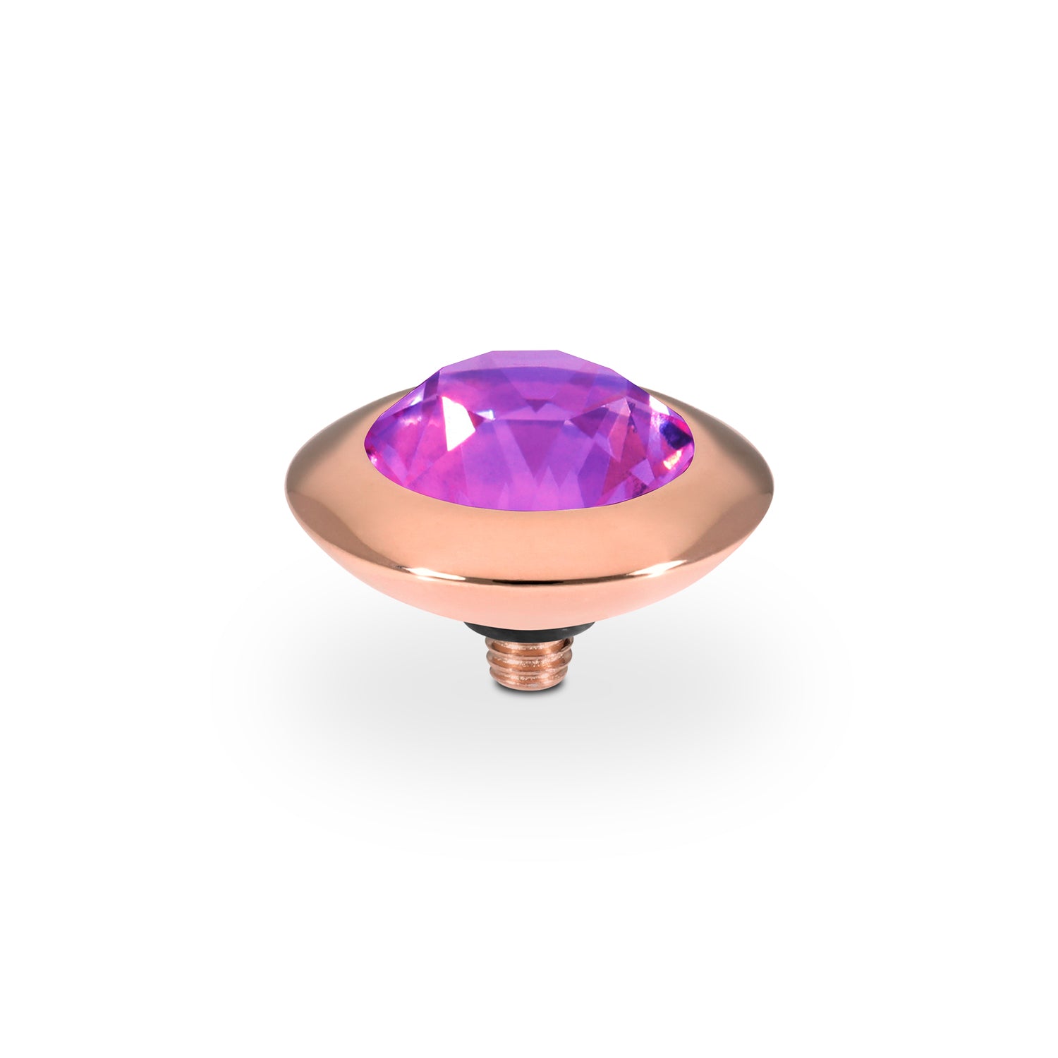 Tondo Top 13 mm - Roségold Crystal Electric Violet Ignite