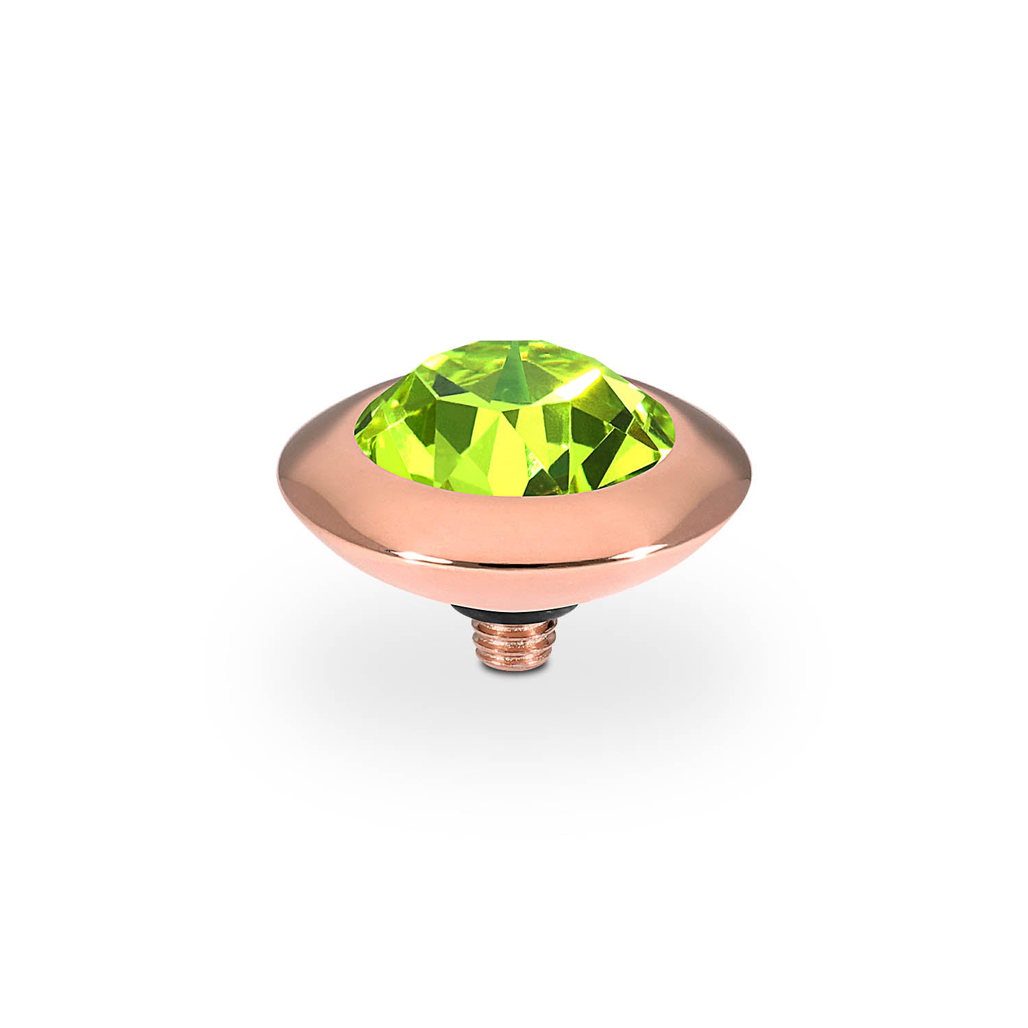 Tondo Top 13 mm - Roségold Citrus Green