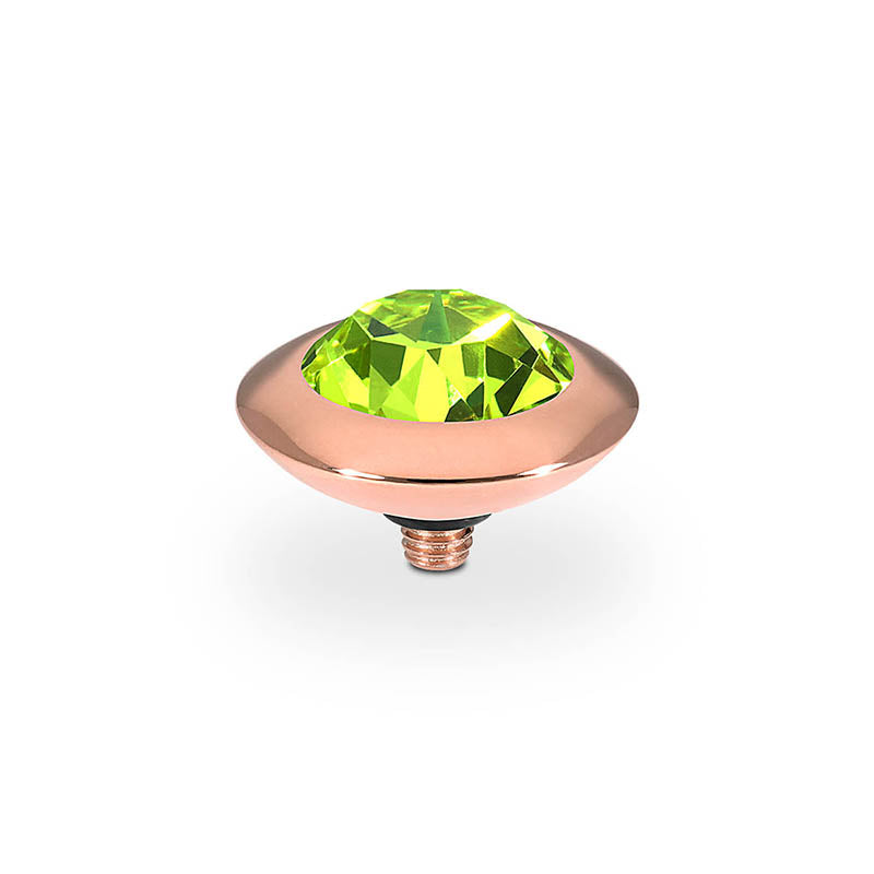 Tondo Top 13 mm - Roségold Citrus Green
