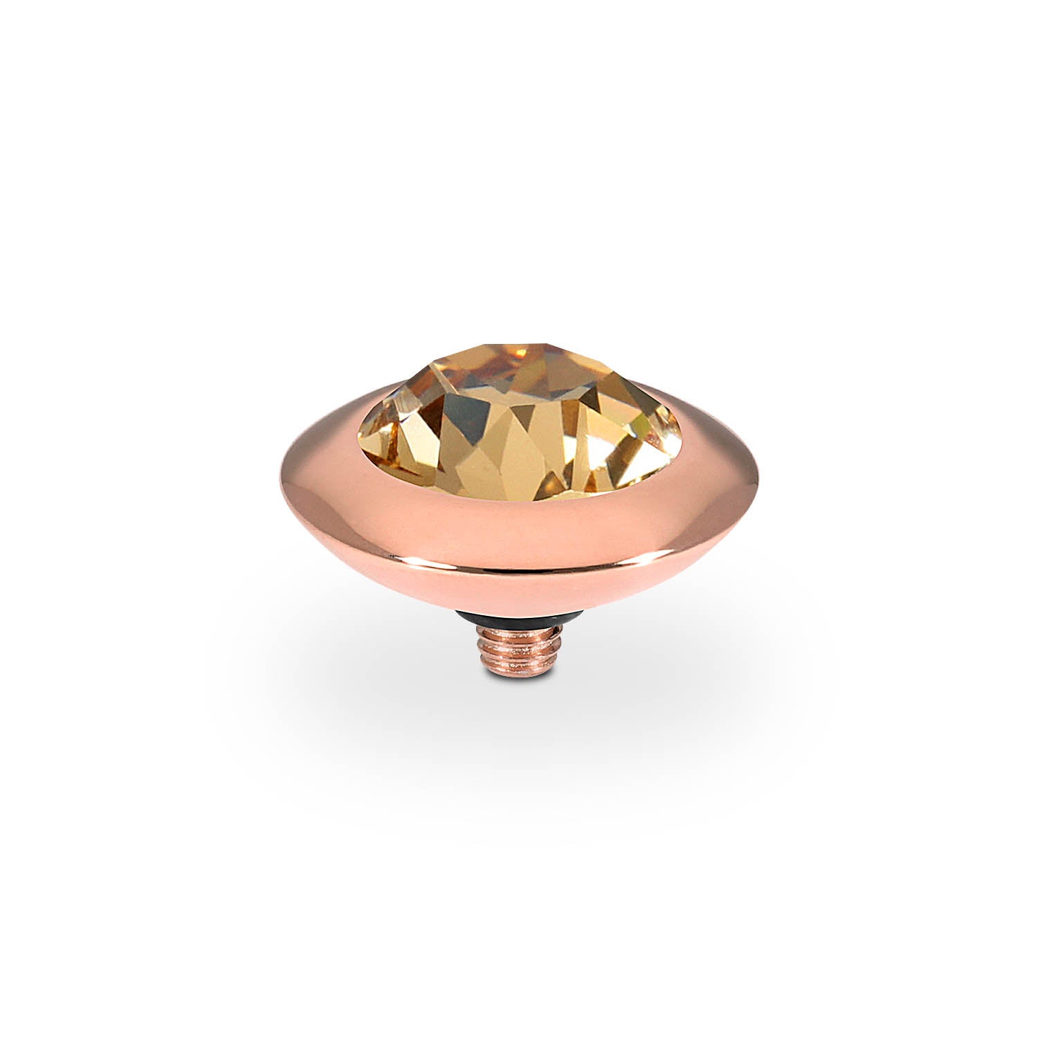 Tondo Top 13 mm - Roségold light colorado topaz
