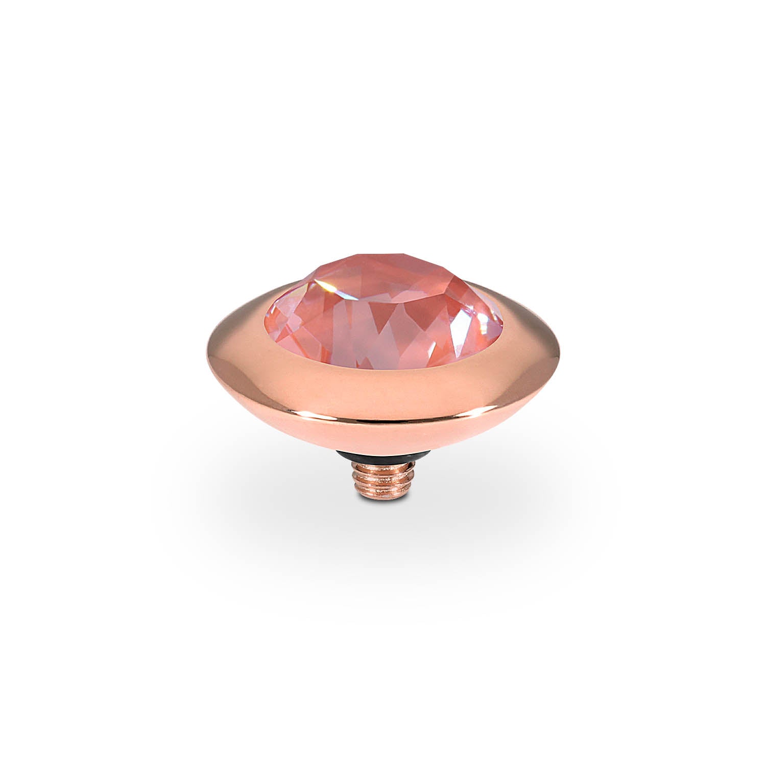 Tondo Top 13 mm - Roségold crystal maroon ignite