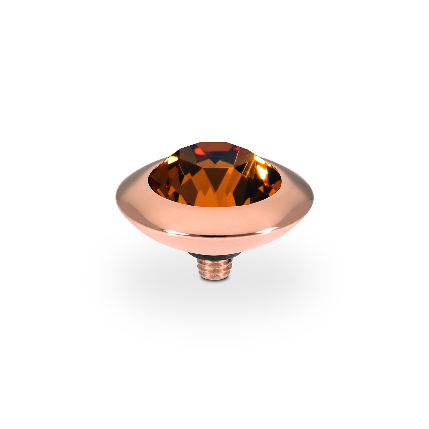 Tondo Top 13 mm - Roségold Smoked Topaz