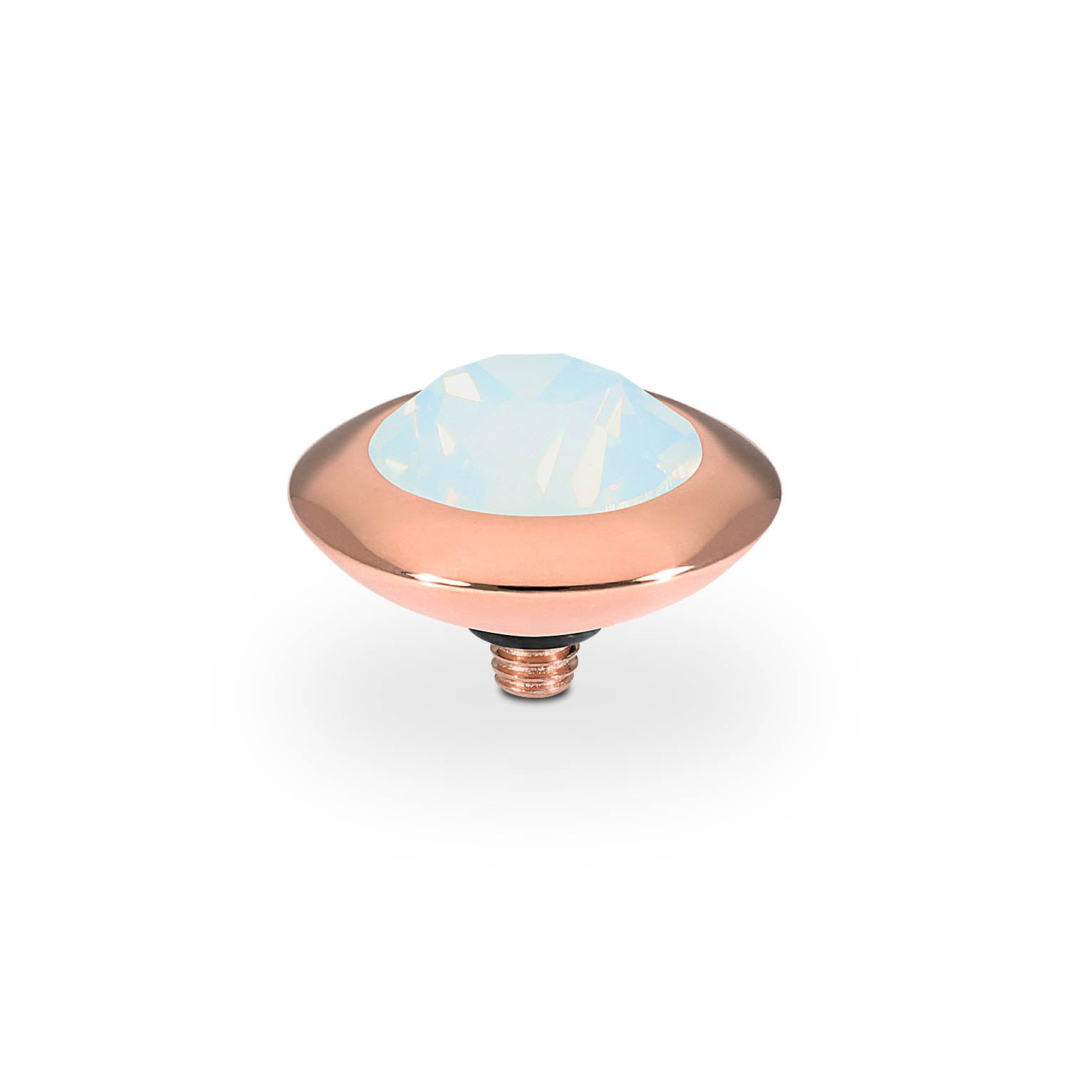 Tondo Top 13 mm - Roségold white opal