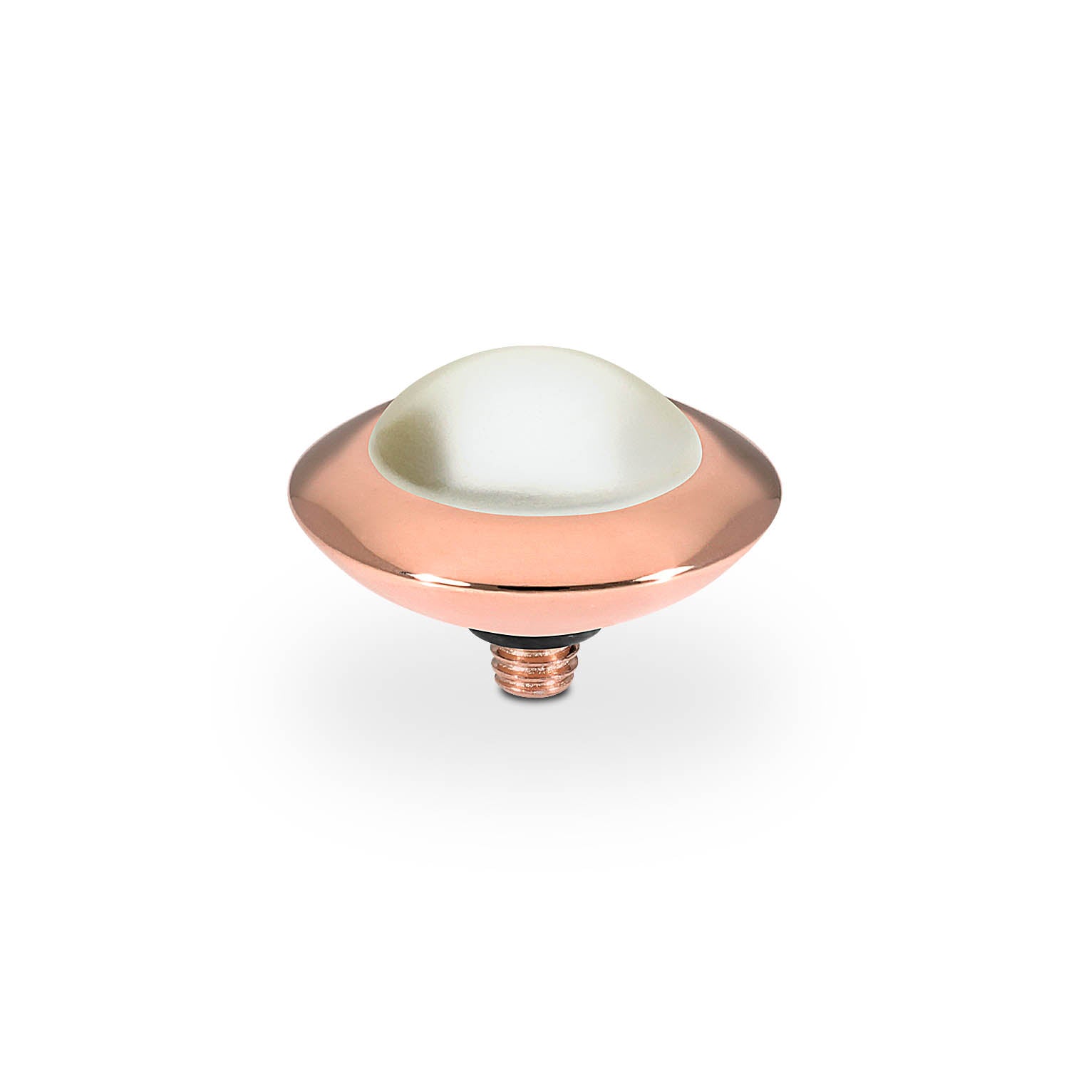 Tondo Top 13 mm - Roségold cream pearl