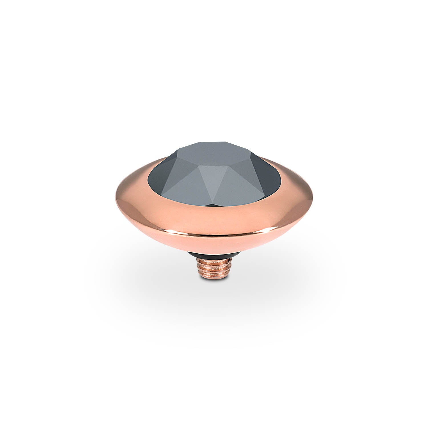 Tondo Top 13 mm - Roségold jet hematite