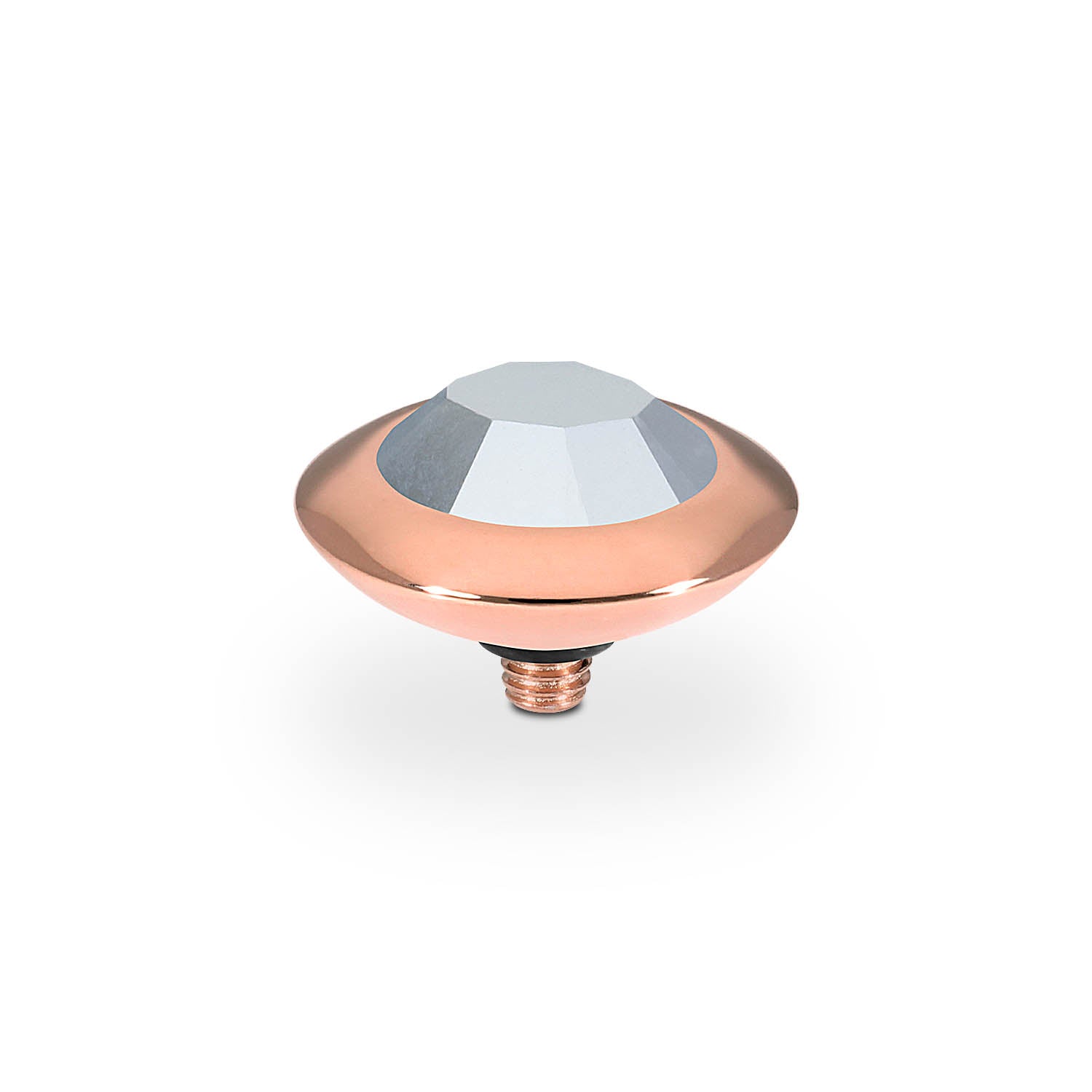 Tondo Top 13 mm - Roségold crystal labrador