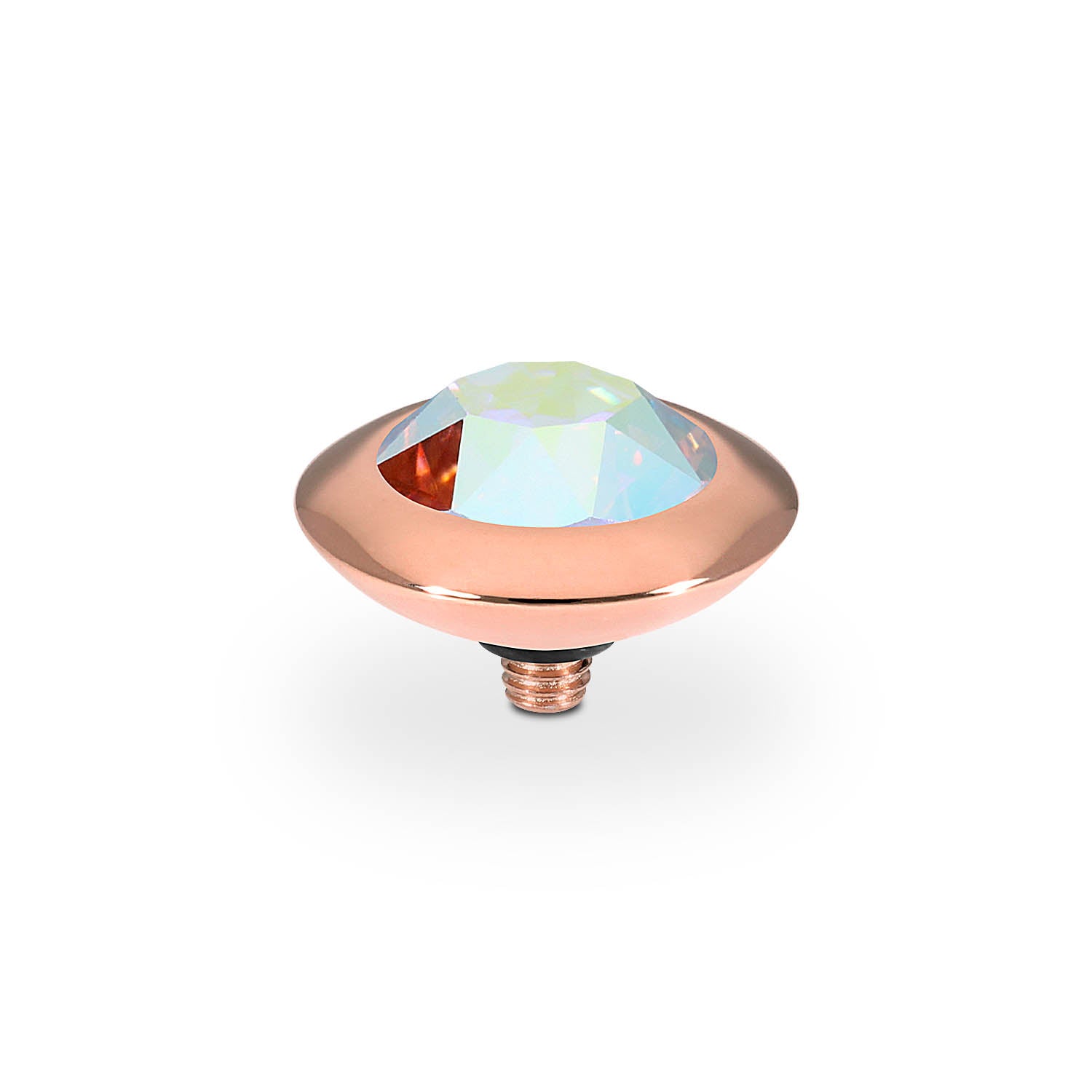 Tondo Top 13 mm - Roségold crystal aurora boreale
